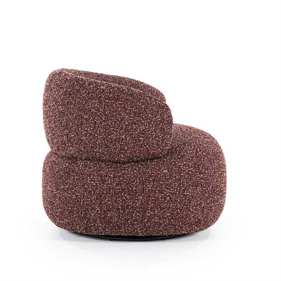 Fauteuil draaibaar "Maeve" Eleonora zonder armleuning - Rood Maywood stof