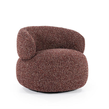 Fauteuil draaibaar "Maeve" Eleonora zonder armleuning - Rood Maywood stof