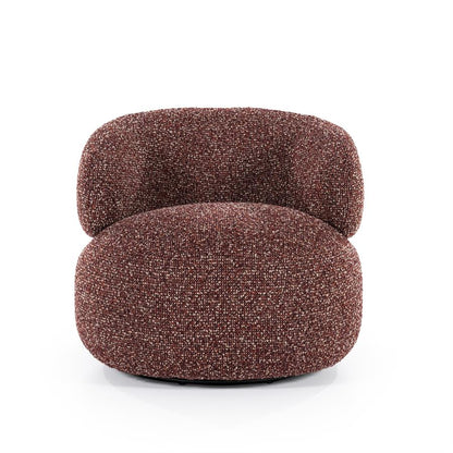 Fauteuil draaibaar "Maeve" Eleonora zonder armleuning - Rood Maywood stof
