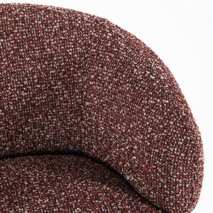 Fauteuil draaibaar "Maeve" Eleonora zonder armleuning - Rood Maywood stof