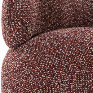 Fauteuil draaibaar "Maeve" Eleonora zonder armleuning - Rood Maywood stof