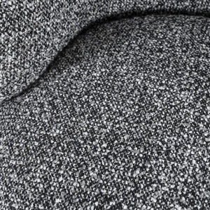 Fauteuil draaibaar "Maeve" Eleonora zonder armleuning - Zwart/grijze Maywood stof