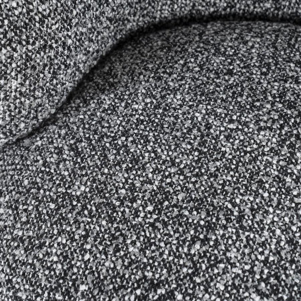 Fauteuil draaibaar "Maeve" Eleonora zonder armleuning - Zwart/grijze Maywood stof