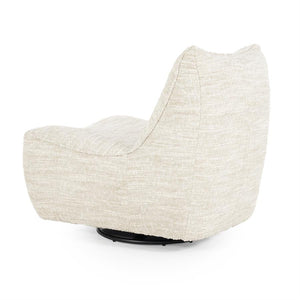 Fauteuil draaibaar Loys Eleonora zonder armleuning - Beige Barkley stof