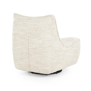 Fauteuil draaibaar Loys Eleonora zonder armleuning - Beige Barkley stof