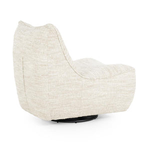 Fauteuil draaibaar Loys Eleonora zonder armleuning - Beige Barkley stof