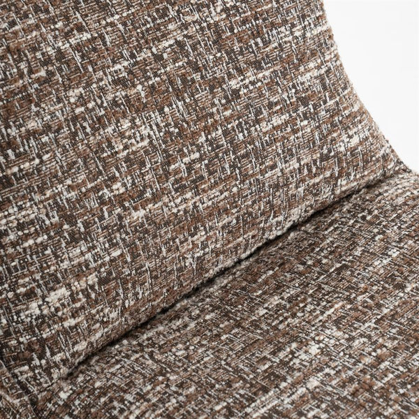 Fauteuil draaibaar Loys Eleonora zonder armleuning - Bruine Barkley stof