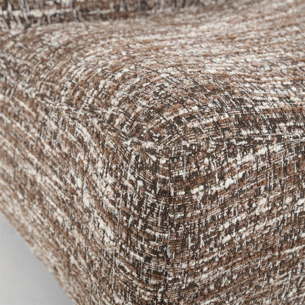 Fauteuil draaibaar Loys Eleonora zonder armleuning - Bruine Barkley stof