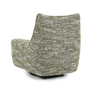 Fauteuil draaibaar Loys Eleonora zonder armleuning - Groene Barkley stof