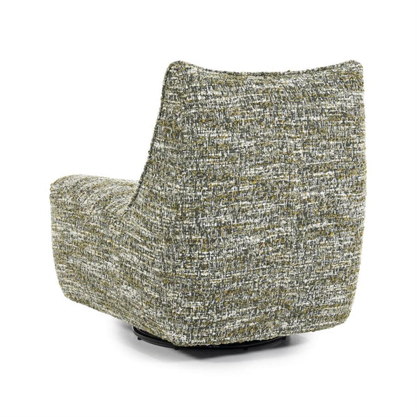 Fauteuil draaibaar Loys Eleonora zonder armleuning - Groene Barkley stof