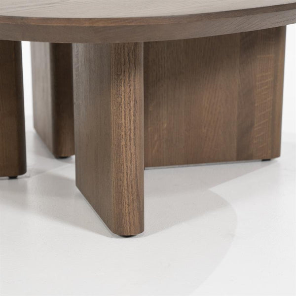 Salontafel Stef Eleonora small 80x80 cm - Bruin eikenhout