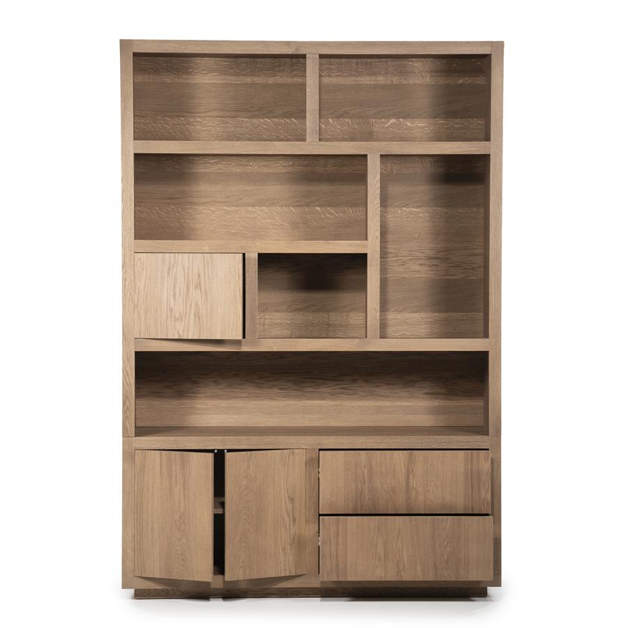 Kabinet/Wandkast Helsinki Eleonora  150x220 cm - Lichtbruin eiken