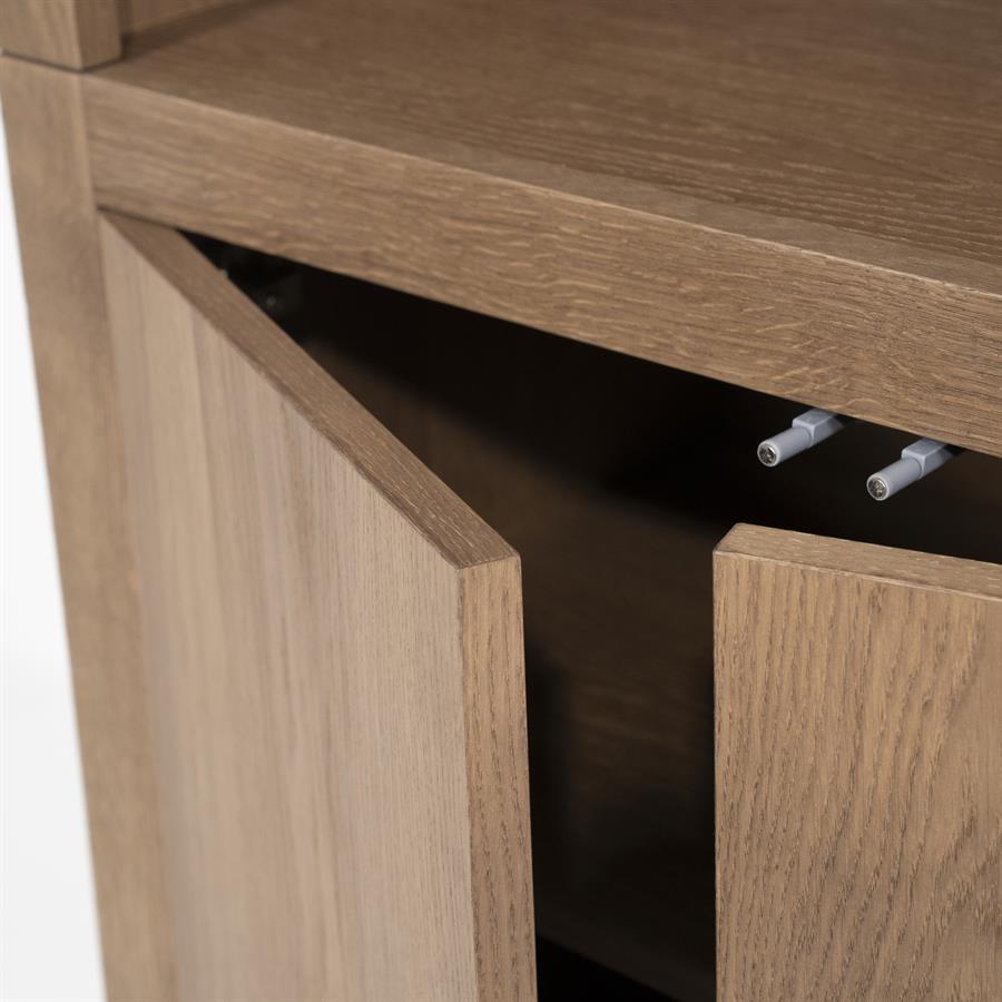 Kabinet/Wandkast Helsinki Eleonora  150x220 cm - Lichtbruin eiken