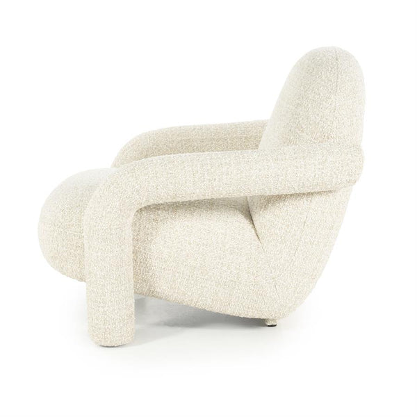 Fauteuil "Monica" Eleonora met arm - Beige stof Asti