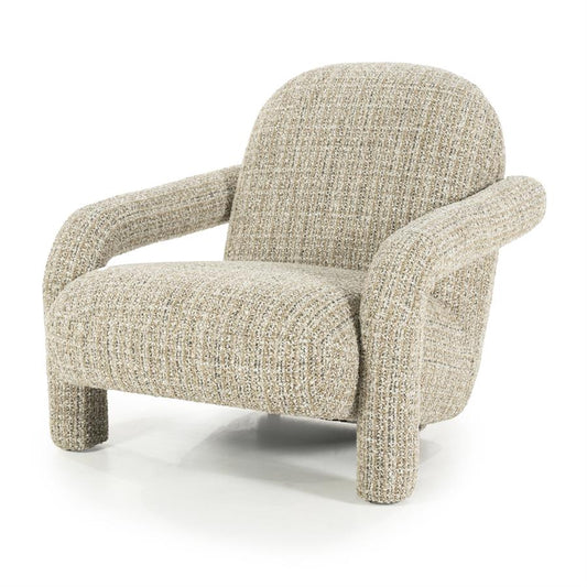 Fauteuil "Monica" Eleonora met arm - Taupe stof Asti