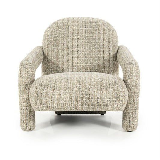 Fauteuil "Monica" Eleonora met arm - Taupe stof Asti
