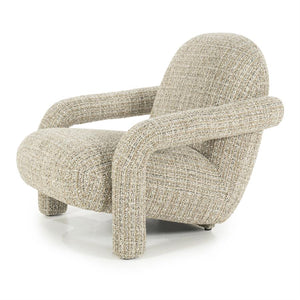 Fauteuil "Monica" Eleonora met arm - Taupe stof Asti
