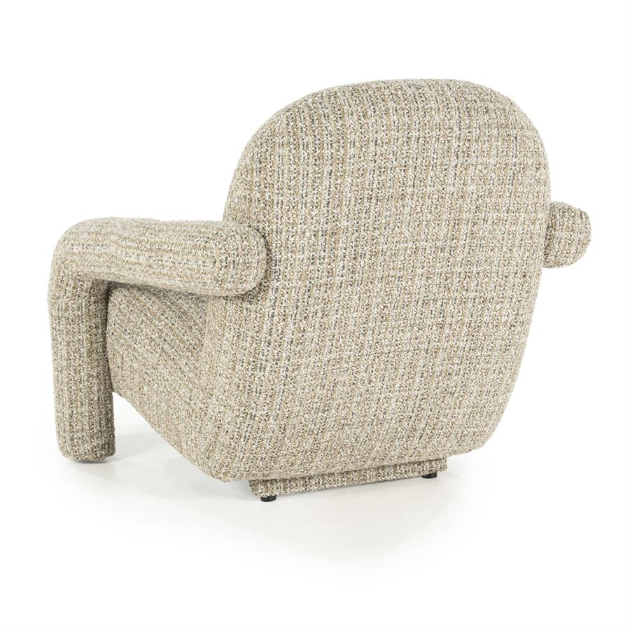 Fauteuil "Monica" Eleonora met arm - Taupe stof Asti