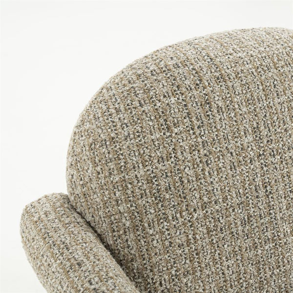 Fauteuil "Monica" Eleonora met arm - Taupe stof Asti