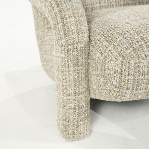 Fauteuil "Monica" Eleonora met arm - Taupe stof Asti