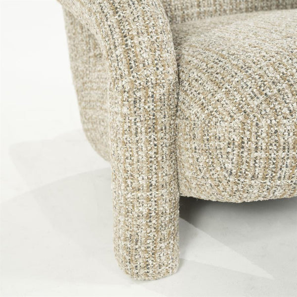 Fauteuil "Monica" Eleonora met arm - Taupe stof Asti