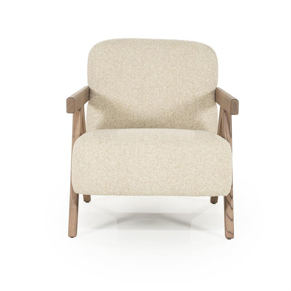 Fauteuil "Francis" Eleonora met arm - Beige stof flou