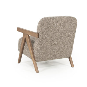 Fauteuil "Francis" Eleonora met arm - Taupe stof flou