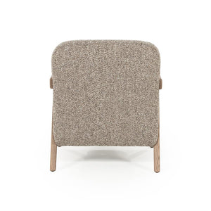 Fauteuil "Francis" Eleonora met arm - Taupe stof flou