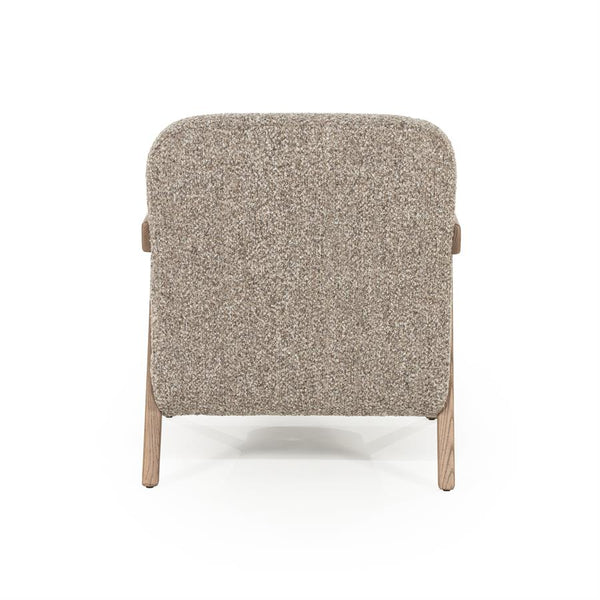 Fauteuil "Francis" Eleonora met arm - Taupe stof flou