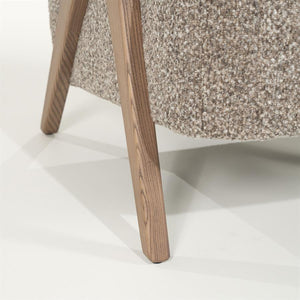 Fauteuil "Francis" Eleonora met arm - Taupe stof flou