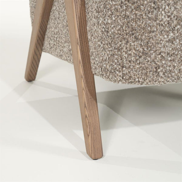 Fauteuil "Francis" Eleonora met arm - Taupe stof flou