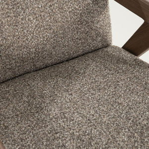 Fauteuil "Francis" Eleonora met arm - Taupe stof flou