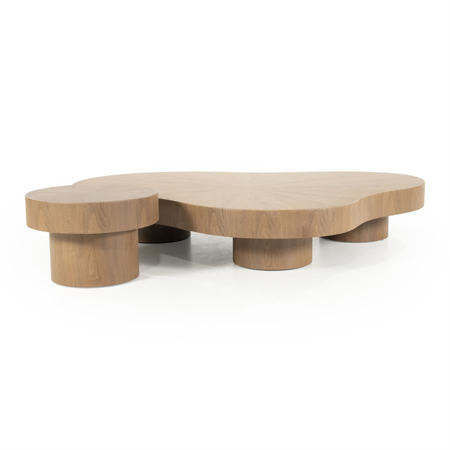 Salontafel Bobbie Eleonora organische vorm 150x110 cm - Lichtbruin