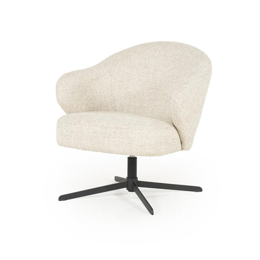 Fauteuil draaibaar "Connor" Eleonora met arm - Beige Donna