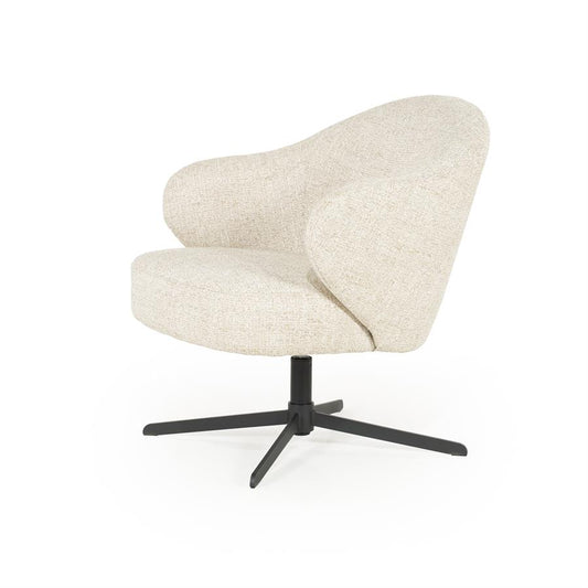 Fauteuil draaibaar "Connor" Eleonora met arm - Beige Donna