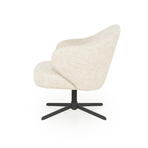 Fauteuil draaibaar "Connor" Eleonora met arm - Beige Donna