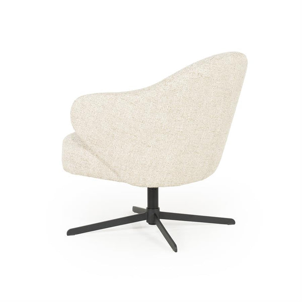 Fauteuil draaibaar "Connor" Eleonora met arm - Beige Donna