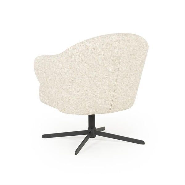 Fauteuil draaibaar "Connor" Eleonora met arm - Beige Donna