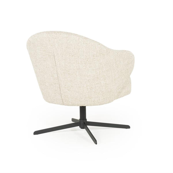 Fauteuil draaibaar "Connor" Eleonora met arm - Beige Donna