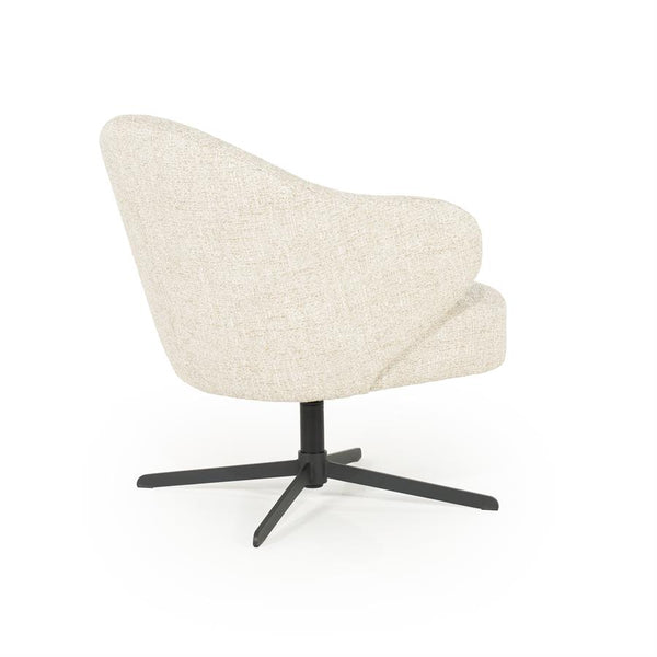 Fauteuil draaibaar "Connor" Eleonora met arm - Beige Donna
