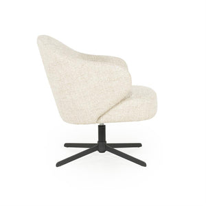 Fauteuil draaibaar "Connor" Eleonora met arm - Beige Donna