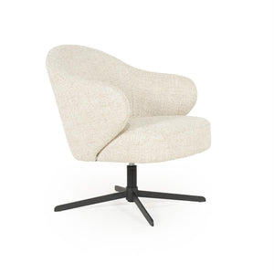 Fauteuil draaibaar "Connor" Eleonora met arm - Beige Donna
