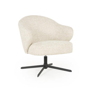 Fauteuil draaibaar "Connor" Eleonora met arm - Beige Donna