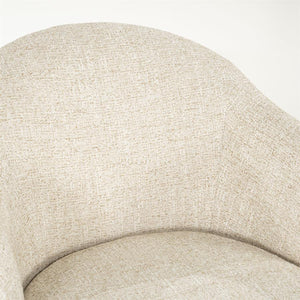 Fauteuil draaibaar "Connor" Eleonora met arm - Beige Donna