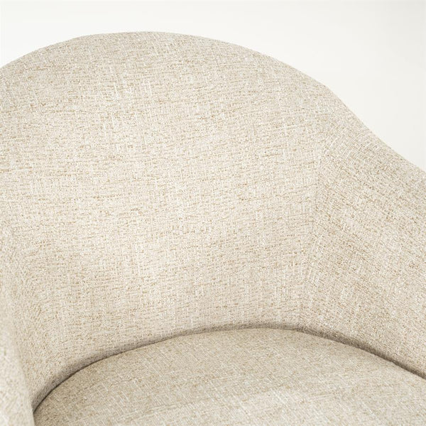Fauteuil draaibaar "Connor" Eleonora met arm - Beige Donna