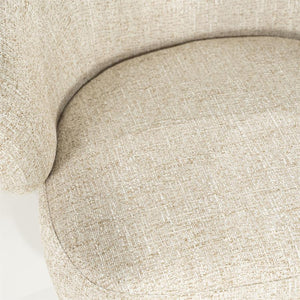 Fauteuil draaibaar "Connor" Eleonora met arm - Beige Donna
