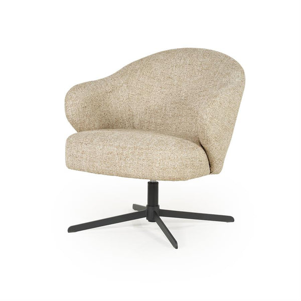 Fauteuil draaibaar "Connor" Eleonora met arm - Taupe Donna