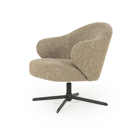 Fauteuil draaibaar "Connor" Eleonora met arm - Bruin Donna