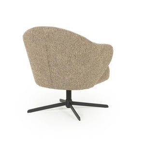 Fauteuil draaibaar "Connor" Eleonora met arm - Bruin Donna