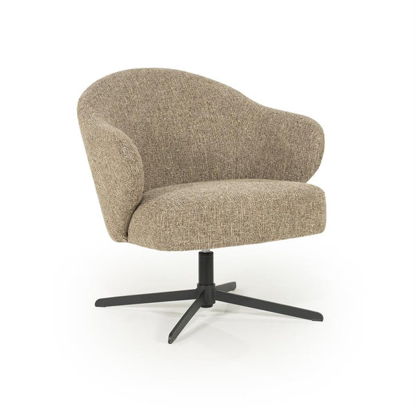 Fauteuil draaibaar "Connor" Eleonora met arm - Bruin Donna